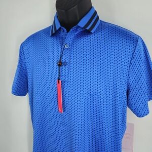 Redvanly Pascal Golf Performance Polo Shirt Marine Blue Size Small Luxury